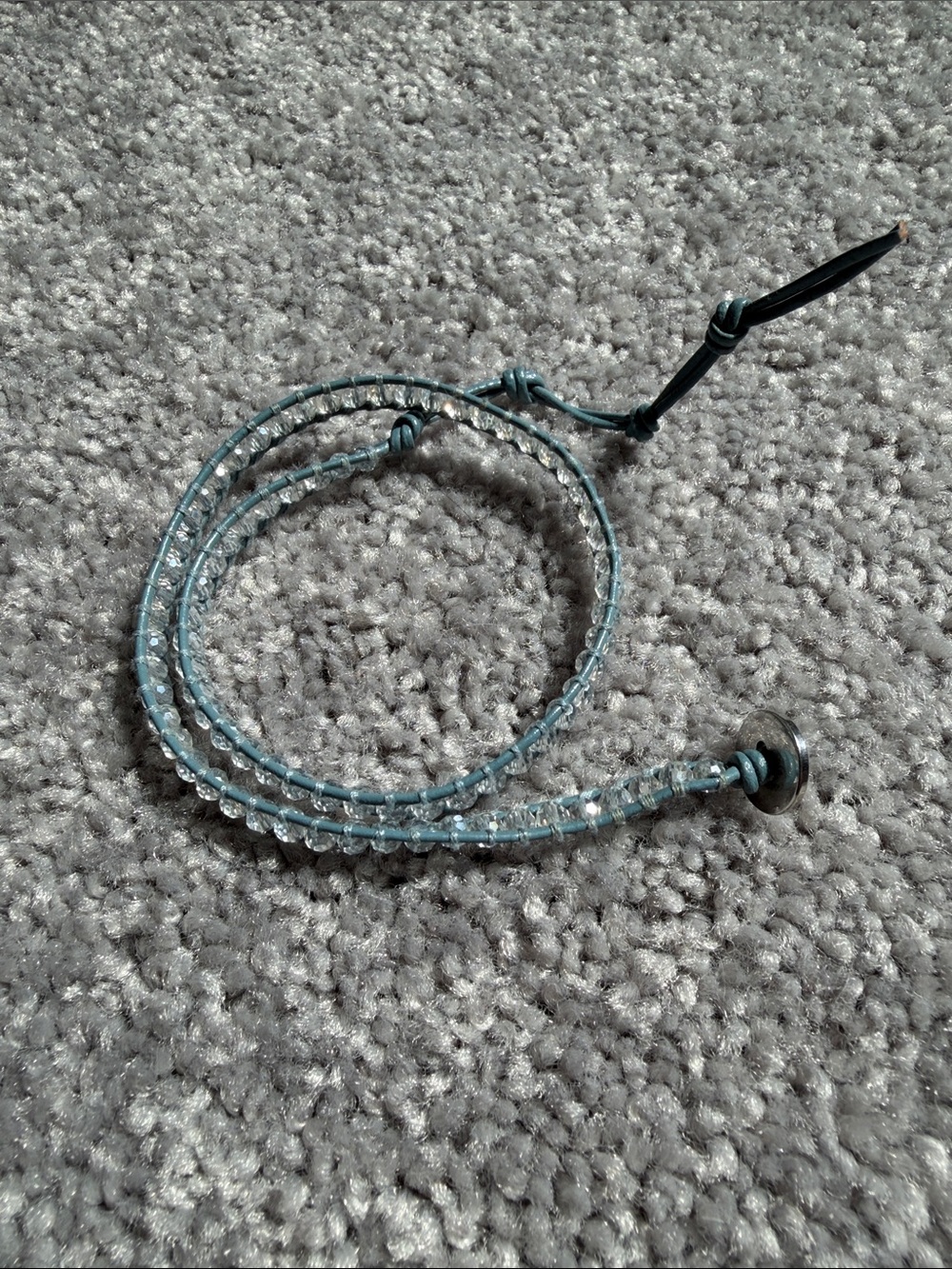 Victoria Emerson Light Blue Beaded Wrap Bracelet